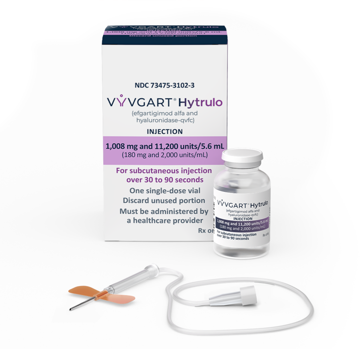 VYVGART® Hytrulo 与ENHANZE®共同配制获批，用于治疗慢性炎症性脱髓鞘性多发性神经病